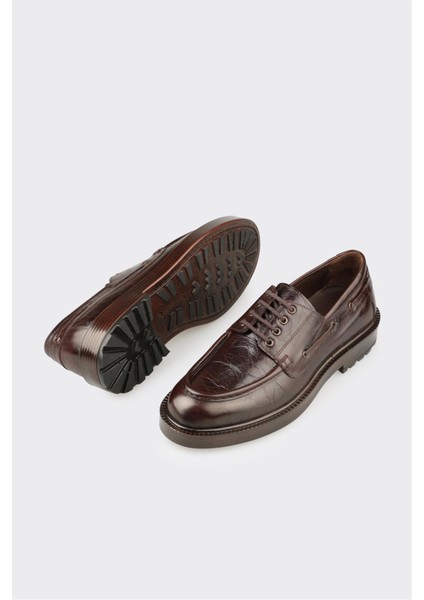 Kahve Deri Erkek Günlük Ayakkabı modelleri