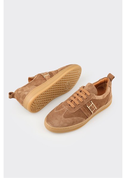 Taba Deri Kadın Spor Ayakkabı modelleri