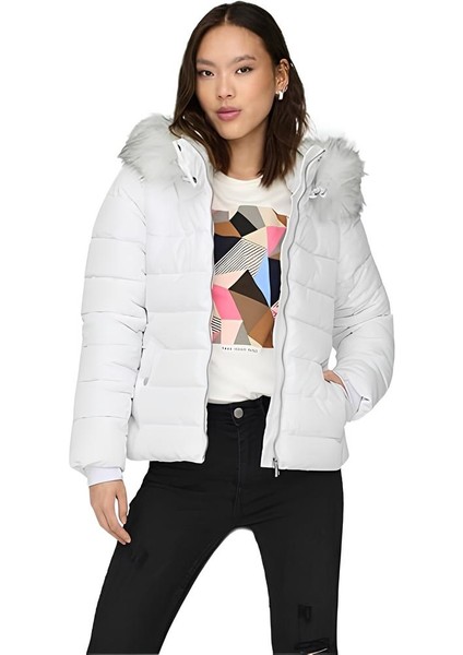 Onlnewcamilla Fur Hood Jacket cc Otw Kadın Mont