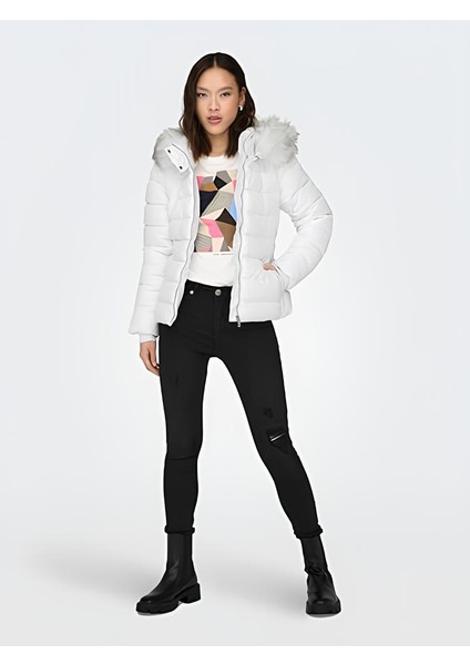 Onlnewcamilla Fur Hood Jacket cc Otw Kadın Mont modelleri