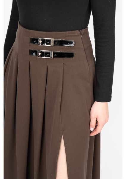 Elegancebelt Slit Skirt – Premium Pileli & Yırtmaçlı Etek 6829 fırsatları