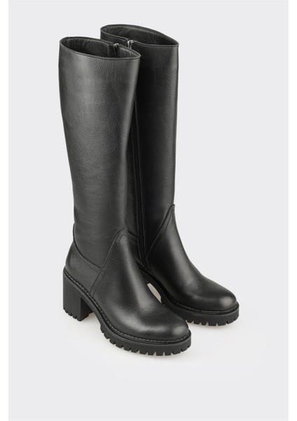 Siyah Deri Kadın Çizme fiyatları