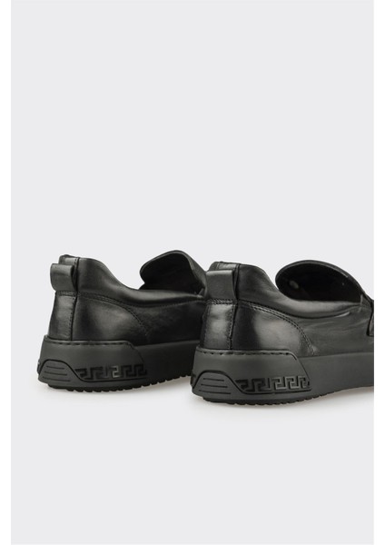 Siyah Deri Erkek Günlük Ayakkabı indirimleri