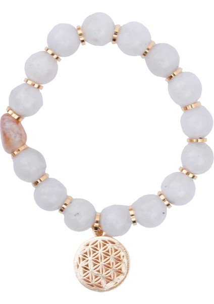 Ay Taşı Enerjisi ve Sitrin Ahengi Doğal Taş Bileklik