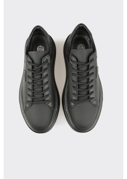 Siyah Deri Erkek Spor Ayakkabı fırsatları