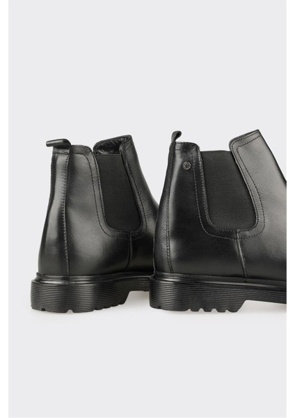 Siyah Deri Erkek Günlük Bot fırsatları