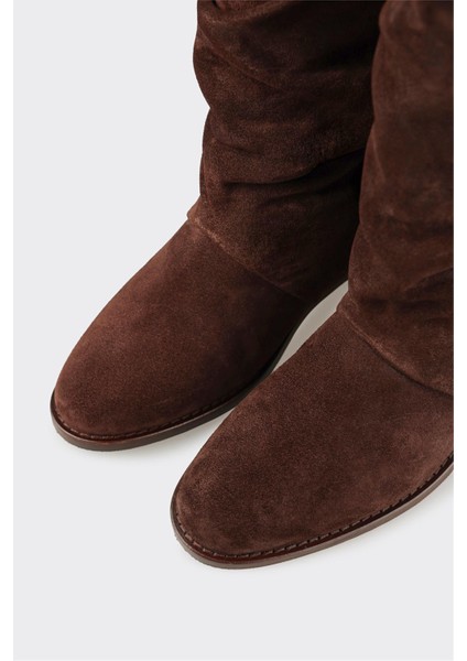 Kahve Deri Kadın Çizme fırsatları