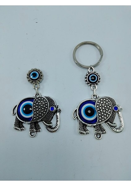 Nazar Boncuğu Anahtarlık + Magnet Metal Fil Figürlü Hediyelik Set indirimleri