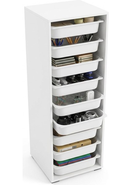 Zola 9 Sepetli Çok Amaçlı Ofis Dolabı Beyaz modelleri