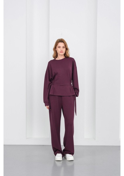 Mürdüm Kadın Premium Modal D Toka Süs Kemerli Alt-Üst Takım fiyatları