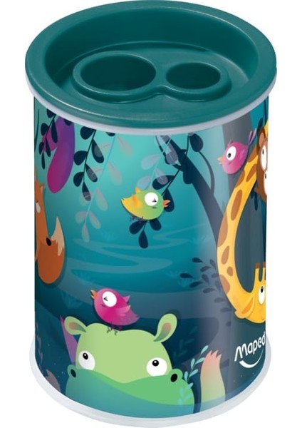 – Metal Kutu Kalemtıraş – Farklı Çaplarda Iki Delik – Büyük Yedek Kapasite – Jungle Fever Dekoru – Geri Dönüştürülebilir Karton Ambalaj fiyatları