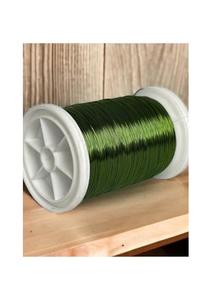 Filografi 0.30 mm (100GR- 150M) Zeytin Yeşili Renkli Bakır Filografi Teli