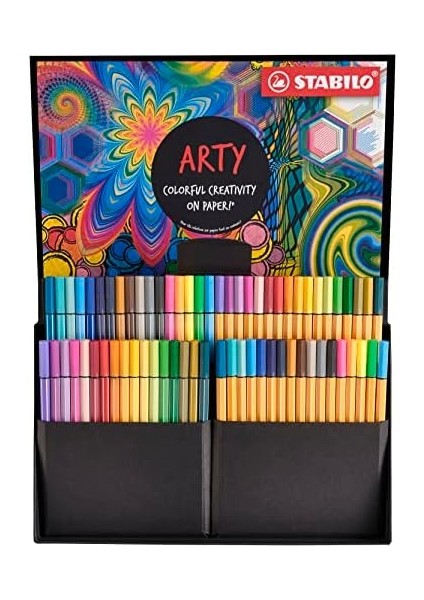 Arty Set - Point 88 & Pen 68 - Ince Keçe Uçlu Kalem ve Keçe Uçlu Boya Kalemi - 68&apos;li Paket - Çeşitli Renkler fiyatları