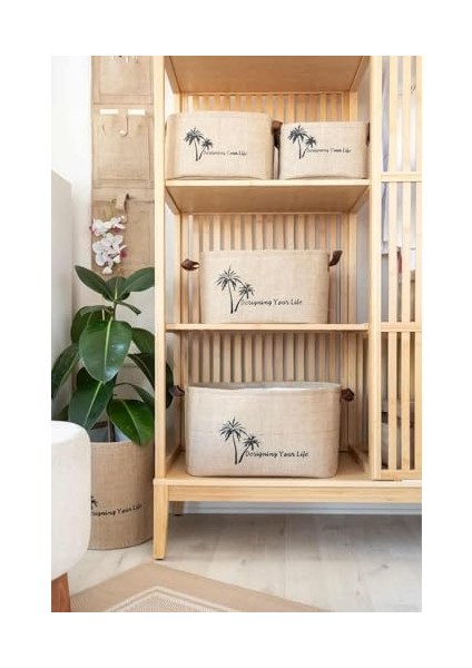 Jüt Dolap Içi Çamaşır Çocuk Odası Oyuncak Düzenleyici Katlanır Saklama Sepeti Organizer 29X20X18 modelleri