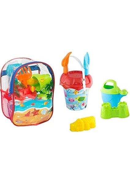 3499 Resimli Sırt Çantalı Plaj Set, Çok Renkli modelleri