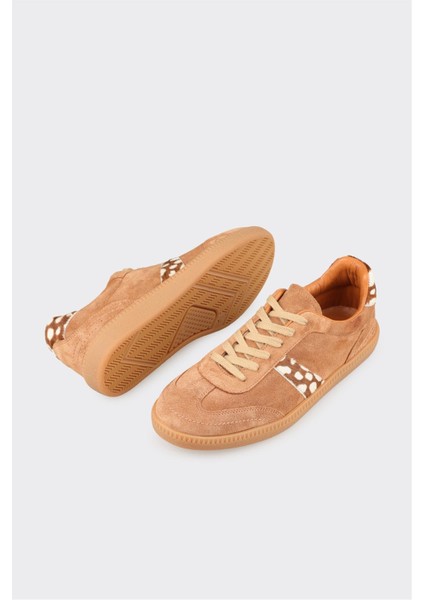 Taba Deri Kadın Spor Ayakkabı modelleri