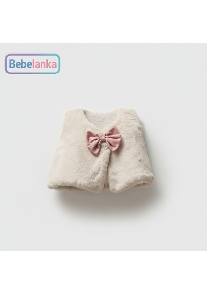 Kız Çocuk Pembe Fiyonklu Peluş Yelekli Triko Kazak ve Etek 3'lü Lisanslı Takım 770963 modelleri