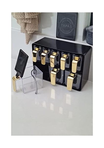 Vanilya Standlı 8 Parça Baharat Takımı fiyatları