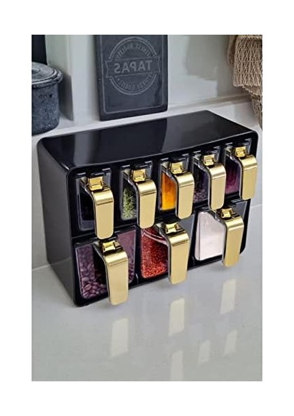 Vanilya Standlı 8 Parça Baharat Takımı modelleri