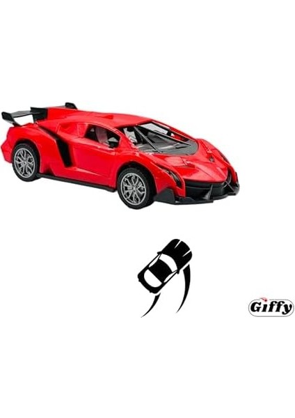Oyuncak Uzaktan Kumandalı Şarjlı Kapıları ve Bagajı Açılan 24 cm Spor Arabası Işıklı 1:18 Ölçek (Kırmızı) modelleri