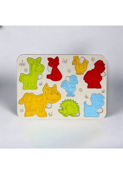 Ahşap 3’lü Eğitici Yapboz Seti, Hayvan, Meyve, Deniz Temalı Çocuk Oyuncağı indirimleri