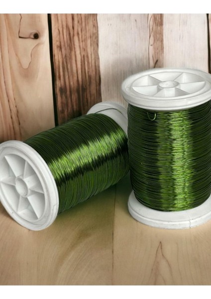 Filografi 0.30 mm (100GR- 150M) Zeytin Yeşili Renkli Bakır Filografi Teli fiyatları
