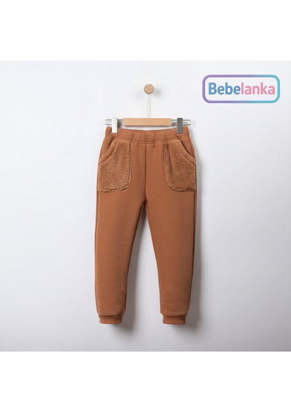 Erkek Çocuk Taba Rengi Yarım Fermuarlı Welsoft Ayıcıklı Eşofman Takımı 989415 modelleri