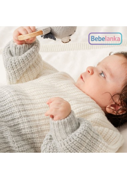 Erkek Bebek %100 Pamuk Polo Yaka Degrade Kazak Zıbın Pantolon 3'lü Takım 489489 indirimleri