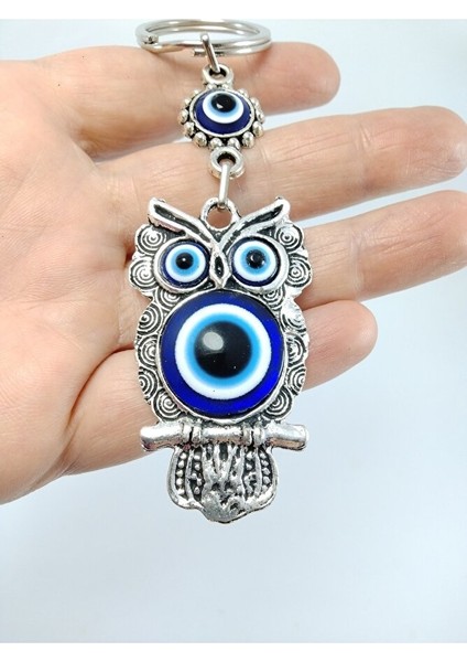 Üçlü Metal Nazar Boncuklu Anahtarlık Seti Kelebek Baykuş Fil Temalı Hediyelik Eşya fırsatları