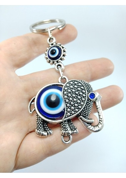 Üçlü Metal Nazar Boncuklu Anahtarlık Seti Kelebek Baykuş Fil Temalı Hediyelik Eşya indirimleri