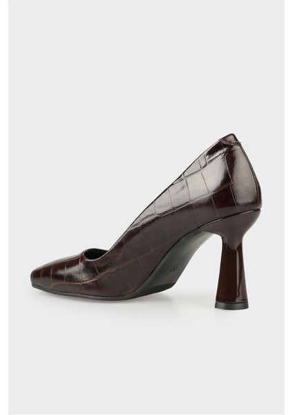 Kahve Deri Kadın Stiletto modelleri
