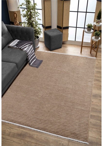 Rixos Vl Yıkanabilir Kaydırmaz, Pamuk Dokuma, Premium Kalite Salon&mutfak&yemek Odası Kilimi Kemik