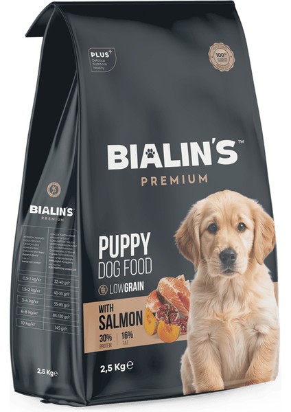 Bialins Premium Yavru Köpek Maması Somonlu 2.5kg