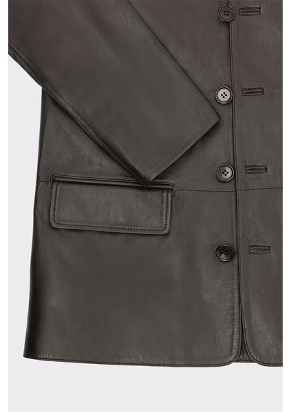 Kahve Deri Erkek Ceket modelleri