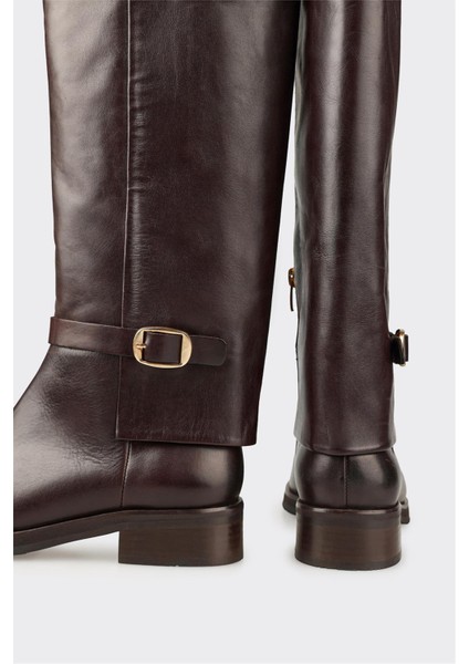 Kahve Deri Kadın Çizme fırsatları