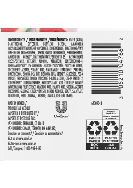 Ponds Karpuz Içerikli ve Antioksidanlar Nemlendirici Jel 96.4 gr