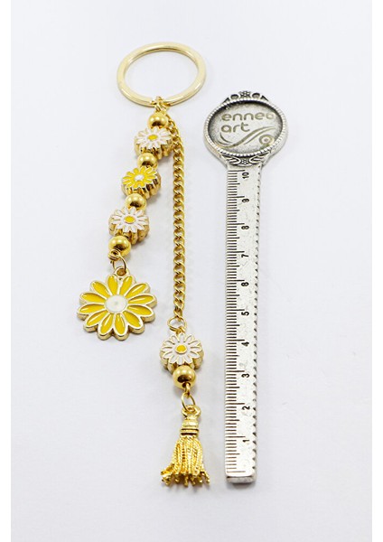 Sarı Papatyalı Salkım Anahtarlık, Hediyelik Çanta Süsü modelleri