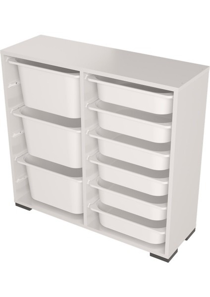 Carla 9 Sepetli Çok Amaçlı Ofis Dolabı Beyaz indirimleri