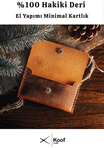 Rustic Snap %100 Hakiki Deri Kartlık – El Işçiliği Minimal Kartlık Cüzdan fiyatları