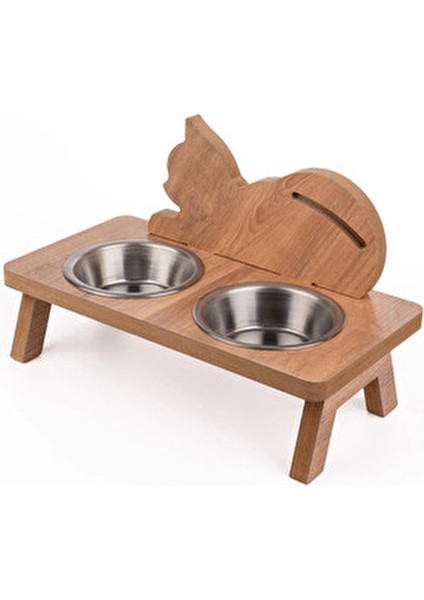 Ahşap Mama Su Kabı APVM13 Ergonomik Tasarım ve Kolay Temizlik Özellikli indirimleri