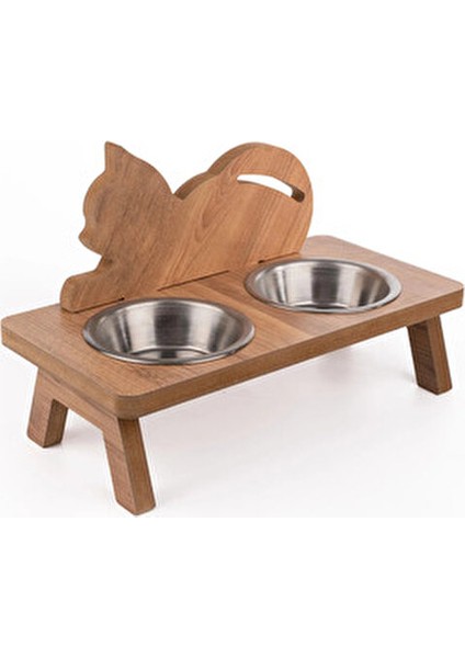 Ahşap Mama Su Kabı APVM13 Ergonomik Tasarım ve Kolay Temizlik Özellikli