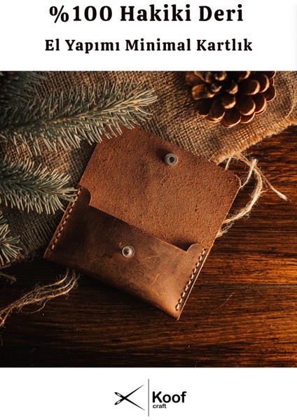 Rustic Snap %100 Hakiki Deri Kartlık – El Işçiliği Minimal Kartlık Cüzdan fiyatları