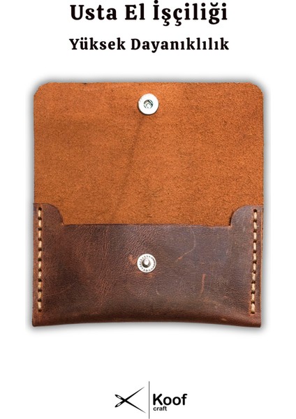 Rustic Snap %100 Hakiki Deri Kartlık – El Işçiliği Minimal Kartlık Cüzdan fırsatları