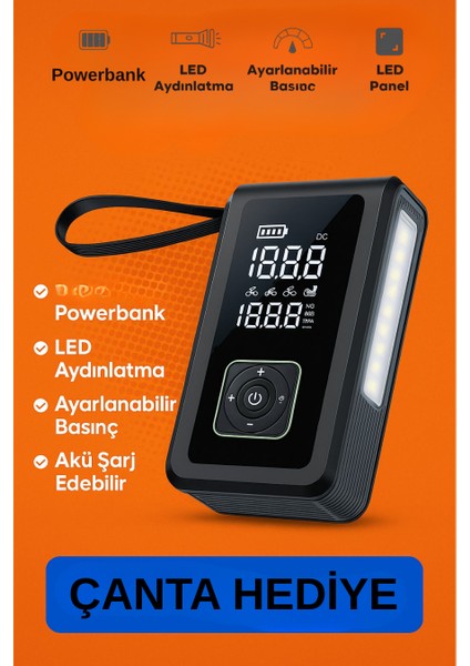 Akü Takviye Cihazı Taşınabilir Araç Motosiklet,top Vs Şişirme Pompası Hava Kompresörü fiyatları