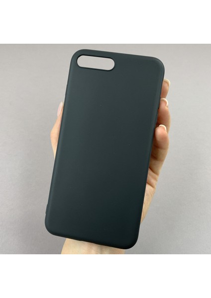 Iphone 7 Plus Iphone 8 Plus Uyumlu Siyah Silikon Esnek Kamera Kısmı Açık Kılıf