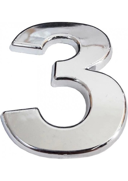 Cemax Krom Yapışkanlı 3 Rakamı 5 cm