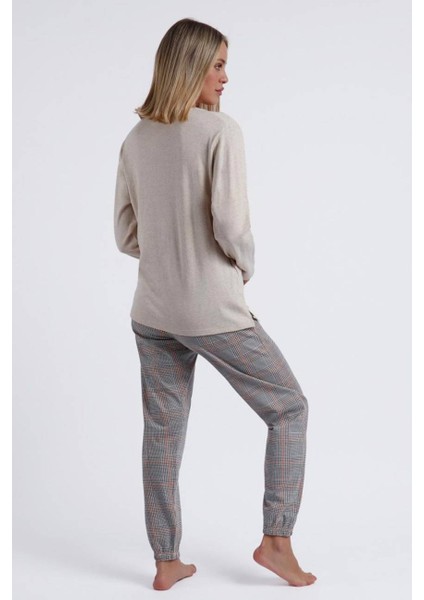 60094 Krem Pijama Takımı modelleri