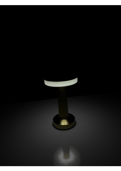 Mantar Masa Lambası Gold 3 Renkli Kablosuz Şarjlı Dekoratif Abajur USB Hediyeli fırsatları