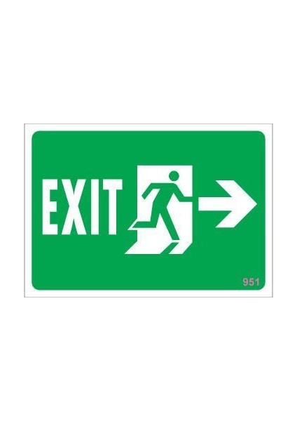 Yangın Çıkış Uyarı Levhası 17,5X25 KOD:951