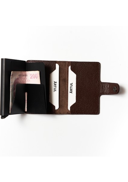 Otomatik Mekanizmalı Patlı Deri Kartlık Cüzdan indirimleri